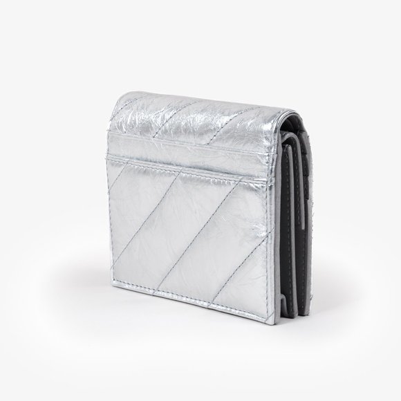 Balenciaga Crush Metallized Quilted Wallet - Picture 3 of 13